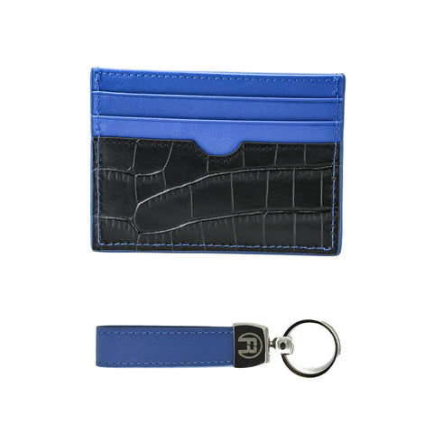 Black Croco and Blue - Set of Two