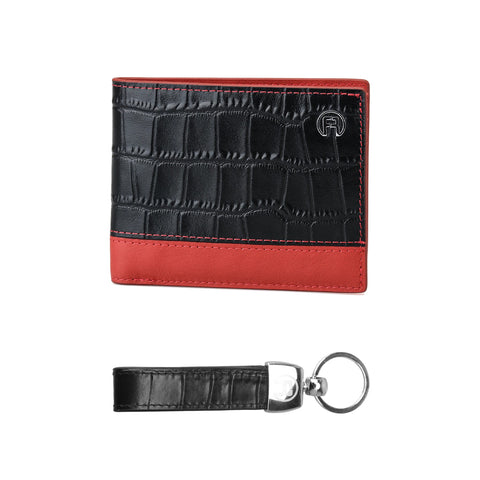 Black croco and Red - Set of Two
