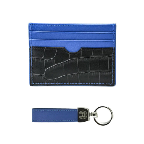 Black Croco and Blue - Set of Two