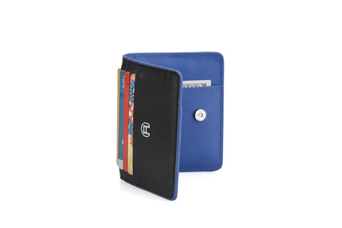Black & Blue Flip Wallet