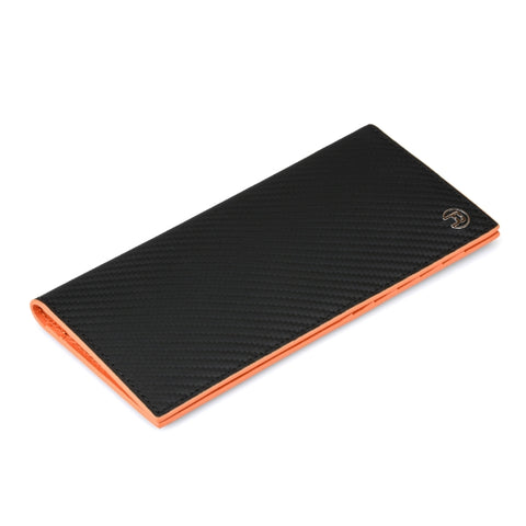 Carbon Orange Long Wallet