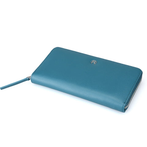 Sea Blue Zip Wallet